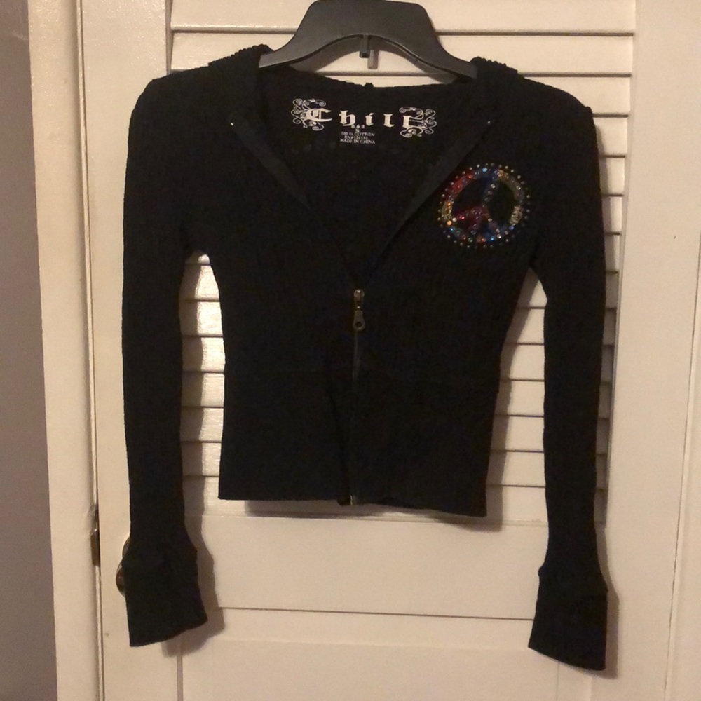 Multicolor peace ✌️ sign short jacket